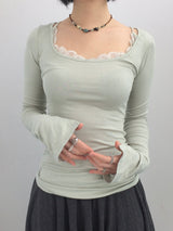 Soft-Fit Lace Edge Top