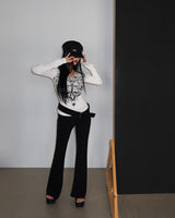 クロムクロスVネック長袖Tシャツ