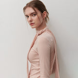 TIE NECK BLOUSE PINK