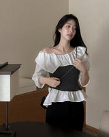 Nore frill layered blouse