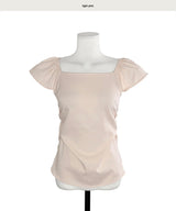 ode-blanc off & square shirring bl