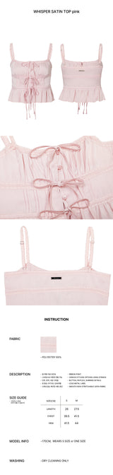 WHISPER SATIN TOP pink