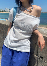 SHELL OFF TEE (2color)