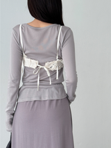 mute shirring skirts (2color)