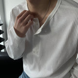 YM ルッセルヘンリーネックTシャツ (3 カラーズ)