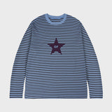 [UNISEX] オフスターストライプロングスリーブ