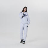 HANDLE EMBRODERY HALF LOGO HOODIE
 - WHITE
M/GREY