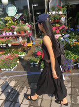 Rose Shirring Skirt