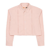 STRIPE CROP SHIRT_PINK