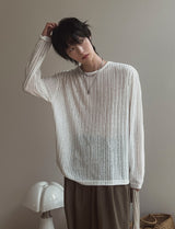 Kir Rib See-Through Long Sleeve