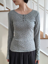 Chateau Floral Button Long Sleeve (3color)