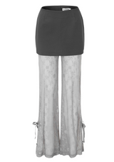 LAYERED MICRO SKIRT - CHARCOAL