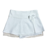 ファーストスノーラブリーリボンレースキュロットスカートパンツ (3 Colors)