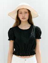 CROP LACE BLOUSE BLACK