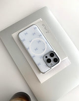 [MADE]クラウドリボン シルバーエポキシ バンパー iPhoneケース MagSafe