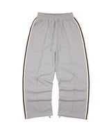トラックラインピンタックスウェットパンツ - Gray