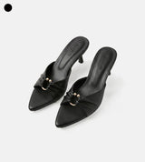 Loewe Shirring Mule Heels