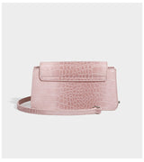Luxury Croc-Embossed Mini Square Bag Chain Handle Crossbody Shoulder Bag