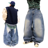 Wide Vintage Denim Balloon Pants