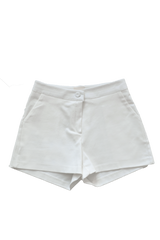 [Sepia] Basic cotton shorts (Black/White)