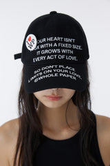 TEXT BALL CAP (BLACK)