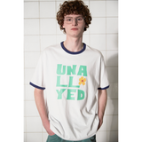 LOGO RINGER T SHIRT / WHITE