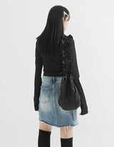 Choker Neck Cropped T-shirt