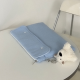 heart ipad pouch (sky-blue)