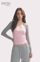 ロジーグレーレイヤードTシャツ