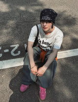 バタープリントショートスリーブTシャツ