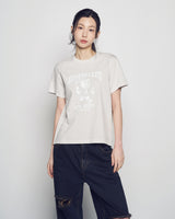 26SS WOMAN オープンカッティングデニムパンツ