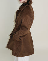 Belted Balmacan Single Alpaca Half Coat (Wool Coat/Winter Coat)