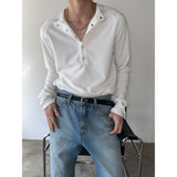 [S/S] Deep muscle henry neck knit sleeves(3color)