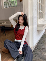 ノンフェードバックラインワイドデニムパンツ