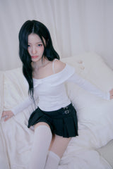 Plum Pleats Skirt (Black)