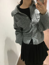 Dean Boucle Collar Cardigan (4 Colors)