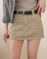 Wick cotton mini skirt
