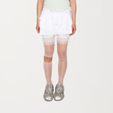 Diagonal line frill skirt 002