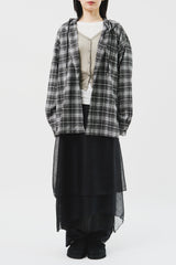 Venny Check Hooded Shirt (3color)