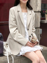 Back Slit Tailored Single Jacket (3color)