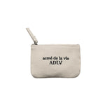 26SS FABRIC LOGO EMBROIDERY WALLET