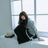 ドットフリルTシャツ (gray)