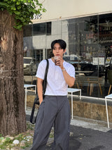 ルアスラブヘンリーネックショートスリーブTシャツ