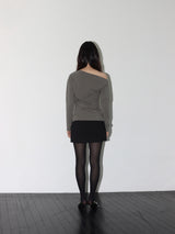 クラシックパッデドミニスカート (BLACK)