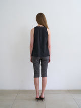 Celine cowl blouse (Black)