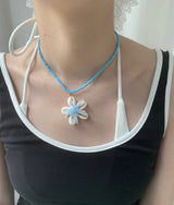 Sea@shell flower summer necklace
