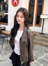 Off Shoulder Half Button Slim T-shirt (3color)