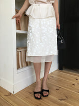 Shalom jacquard midi skirt 