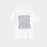 English lettering short sleeve t-shirt