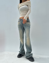 (SOFT-FIT/FALL EFFORTLESS CHIC) SOFT LONG SLIM BODY-SHAPING OFF-SHOULDER KNIT